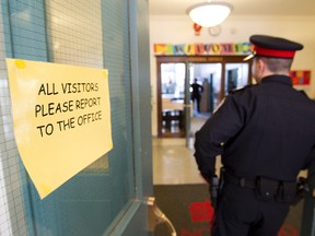 FILE: Practice lock down exercise, in Edmonton, Alta. on Tuesday Feb. 5, 2013. David Bloom/Edmonton Sun