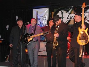 Sarnia blues band Lit'l Chicago is shown here after winning the Great Lakes Blues Society, Road to Memphis Blues Challenge in London last year. (Submitted photo)