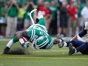 The Tiger-Cats will have their hands full trying to stop Roughriders running back Anthony Allen tomorrow in Hamilton. (Reuters)