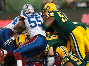 The Edmonton Eskimos and Montreal Alouettes play at Commonwealth Stadium on Sept. 12, 2014. Photo by Ian Kucerak/Edmonton Sun.