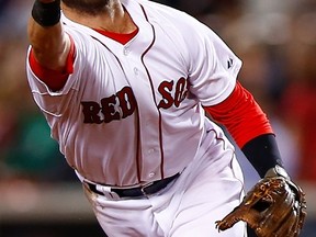 Dustin Pedroia is done for 2014 but, then again, he wasn't helping your team the way you'd expected, right? (AFP)