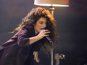 Lorde performs during the MuchMusic Video Awards (MMVA) in Toronto on June 15, 2014.  (REUTERS/Fred Thornhill)