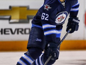Winnipeg Jets  Nelson Nogier during the 2014 Young Stars Classic Tournament in Penticton, B.C. on Friday September 12, 2014. Al Charest/Calgary Sun/QMI Agency