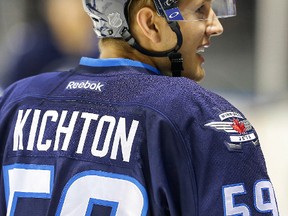 Winnipeg Jets Brenden Kichton during the 2014 Young Stars Classic Tournament in Penticton, B.C. on Friday September 12, 2014. Al Charest/Calgary Sun/QMI Agency