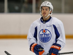 Edmonton Oilers prospect Greg Chase, during practice at the 2014 Young Stars Classic Tournament in Penticton, B.C. on Friday September 12, 2014. Al Charest/Calgary Sun/QMI Agency