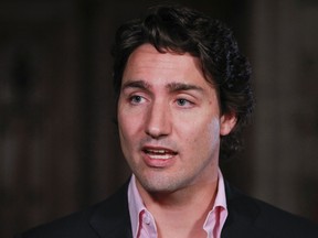 Liberal Leader Justin Trudeau speaks to the media outside the House of Commons at Parliament Hill in Ottawa in this June 19, 2013 file photo. (Andre Forget/QMI Agency)