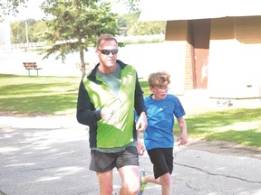 Robert and Nathaniel Kamphuis participated in the Terry Fox Run Sept. 14 at Island Park. (Kevin Hirschfield/The Graphic/QMI Agency)