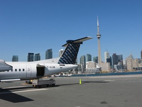 A view from a runway at Toronto's Billy Bishop City Centre Airport. (DAVE THOMAS, Toronto Sun)