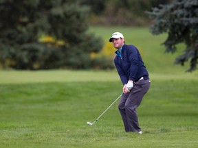 Ryan Williams chips onto the 15th green during the final round of the PGA Tour Canada?s Tour Championship at Sunningdale Golf and Country Club last year. Williams won by one shot. (CRAIG GLOVER/The London Free Press)