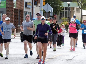 Runners make their way down Nelson Street on Sept. 14,  taking part in the 33rd annual Terry Fox Run. Just over $10,000 was raised at the Wallaceburg run, with the money going to the Terry Fox Foundation. Over 100 participants took part, with some riding bikes and others walking and running.