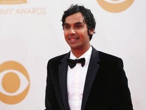 Actor Kunal Nayyar from CBS sitcom "The Big Bang Theory" arrives at the 65th Primetime Emmy Awards in Los Angeles September 22, 2013. REUTERS/Mario Anzuoni