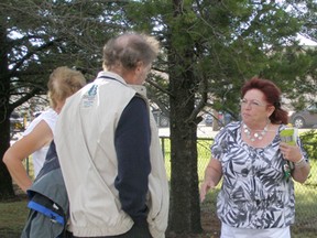 After four years of being an instrumental part of Communities in Bloom, co-chair Heather Rennison is stepping back from the organization. Here she's seen speaking during the 2012 judges tour.