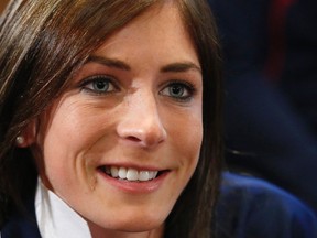 Eve Muirhead, skip of Britain’s silver medal-winning women’s curling team at the 2014 Winter Olympics, and her team will play at the Shorty Jenkins Classic in Brockville this week. (Luke MacGregor/Reuters)