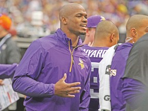 Minnesota Vikings running back Adrian Peterson will practice with the team this week and expects to play on Sunday. (REUTERS)