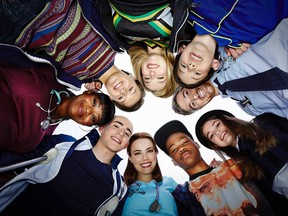Pictured clockwise from left: Octavia Spencer, Nolan Sotillo, Zoe Levin, Griffin Gluck, Dave Annable, Ciara Bravo, Brian “Astro” Bradley, Rebecca Rittenhouse and Charlie Rowe.