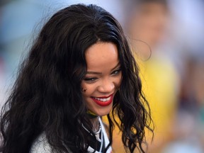 Rihanna is steaming at CBS for removing one of her songs from its NFL broadcasts. (AFP)