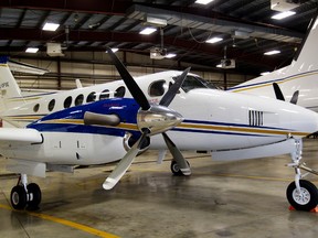 A government plane is pictured in the Government of Alberta Air Transportation Services hangar, City Centre Airport, 11940-109 Street, in Edmonton, Alberta on Tuesday, August 7, 2012. (EDMONTON SUN FILE)