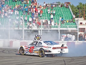 L.P. Dumoulin has a commanding 16-point lead in the NASCAR Canadian Tire Series title hunt heading into the finale. (QMI AGENCY)