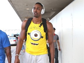 Rockets centre Dwight Howard had his driver's licence suspended in Florida after failing to pay a traffic ticket for running a red light. (WENN.com)