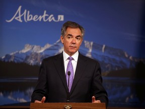 New Alberta Premier Jim Prentice announce his cabinet will sell the Government airplane fleet during a news conference at the Legislature In Edmonton on Tuesday, Sept. 16, 2014. Perry Mah, Edmonton Sun