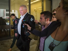 Mayor Rob Ford's brother, Doug, is pictured as he arrived Tuesday at Mt. Sinai Hospital in Toronto. (ERNEST DOROSZUK, Toronto Sun)