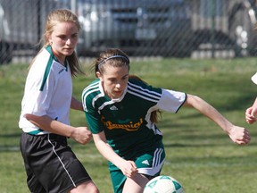 CSS grad Kayla Cassibo, shown playing soccer for the Chargers, is the OCAA women's rugby Player of the Week. (Intelligencer photo)