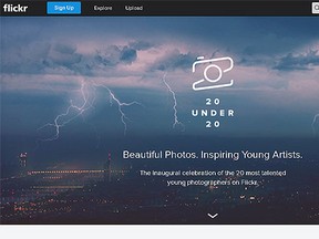 Flickr's 20 Under 20 web page. (SCREENSHOT)