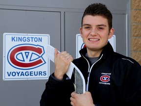 Goalie Matt Penta has won his first two starts for the Kingston Voyageurs of the Ontario Junior Hockey League. (IAN MACALPINE/THE WHIG-STANDARD)