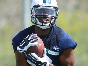 The Argos' LaVon Brazill has all the skills any team would covet, but he also has three fumbles in two games. (Jack Boland/Toronto Sun)