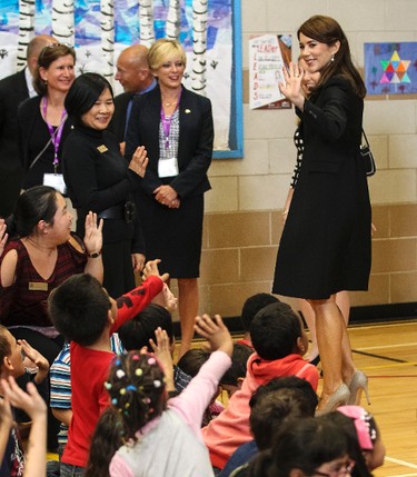 Their Royal Highnesses the Crown Prince and Crown Princess of Denmark paid a visit to children at Centennial Public School in Ottawa. Their Royal Highnesses the Crown Prince Couple will participate in the WITS swearing in ceremony where children pledge their commitment to treating others with respect, kindness and empathy. September 17, 2014. Errol McGihon/Ottawa Sun/QMI Agency