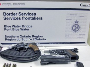 firearms seized at border