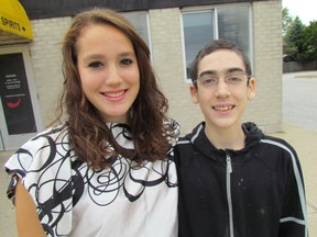 Sarnia's Emily Deuning, 16, has been matched as a marrow donor for her brother Zachary Deuning, 15. Zachary and his family will be travelling to Disney World in Florida, thanks to Make a Wish Southwestern Ontario. (PAUL MORDEN, The Observer)