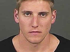 Jack Elway mugshot after being charged with assault of his girlfriend. (HANDOUT)