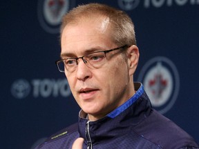 Winnipeg Jets head coach Paul Maurice says the Jets will be better this season, but wouldn't commit to a playoffs-or-bust attitude. (Brian Donogh/Winnipeg Sun file photo)