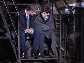 David Mazouz (L) as a young Bruce Wayne and Benjamin McKenzie as Detective Jim Gordon in Gotham. 

(Courtesy)