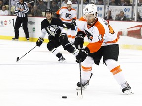 Philadelphia Flyers defenceman will be sidelined for months while waiting for blood clots in his legs and lungs to clear up. (CHARLES LeCLAIRE/USA Today)