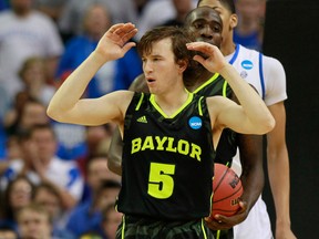 Brady Heslip #5 of the Baylor Bears reacts during their game against the Kentucky Wildcats. (Kevin C. Cox/Getty Images/AFP)