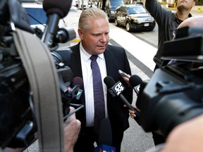 Doug Ford outside Mt. Sinai Hospital on Sept. 18, 2014. (Craig Robertson/Toronto Sun)