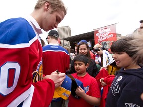 The first Edmonton Oil Kings player back from NHL camps is far from disappointed.
Mads Eller rejoined his junior hockey teammates in practice on the Russ Barnes Arena ice on Thursday, fresh from his stint with the Dallas Stars prospects squad
While he wasn’t invited to the pro team’s main camp, the Danish winger’s experience was, by all accounts, a positive one.
“I had fun there and thought I did good,” Eller said, smiling.  “It was definitely a high level there, and they seemed to be happy with my performance so I really enjoyed my week there.”
As an unsigned, undrafted 19-year-old, who was there on invite, the six-foot-one Eller didn’t have a great shot at getting a pro contract. This was more about gaining experience.
“I’m sure he enjoyed being in that environment,” said Oil Kings coach Steve Hamilton. “I think everybody wants to see what the next level looks like, everybody wants to get a feel for the pace, so any opportunity to immerse yourself in that experience is going to be positive.
“I think Mads was aware he was unsigned,” Hamilton continued. “It was an invite to camp, he made the most of it and he did a good job. The feedback was positive from Dallas to him, so we’re happy to have him back and he’s probably feeling good about his game.”
Eller played in three of Dallas’s four games at the Traverse City Prospects Tournament in Michigan. The Stars prospects, who were coached by ex-Oil Kings bench boss Derek Laxdal and featured current Oil Kings centre Brett Pollock, were runners-up in the eight-team tournament.
“You get a lot of exposure at that tournament in Traverse City,” said the six-foot-one Eller, whose older brother Lars is a rapidly improving forward with the Montreal Canadiens. “There were eight NHL teams and all of their scouts were there, so it was the perfect opportunity for me to show my stuff for all the teams.”
Eller improved by leaps and bounds through the course of last season, his first in the WHL. Before New Year’s he had seven points in 26 games, compared to 16 in 28 after the turn of the calendar. He added 12 points in 21 WHL playoff games, then scored a goal at the Memorial Cup.
“I want to improve from last year, that’s what I always want to do,” said Eller, who will represent his country at the World Juniors in Toronto and Montreal this winter. “I definitely see myself having more of a leader role this year and stepping up my game in every aspect.”