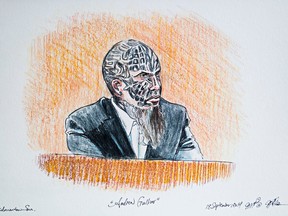 Copy photo of a drawing of Andrew Oliver Gulliver, 32. (Jennifer Poburan/Special to the Sun)