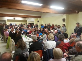 The Champlain Park Fieldhouse was packed Thursday night with Kitchissippi residents hearing a debate of ward candidates. JON WILLING/OTTAWA SUN
