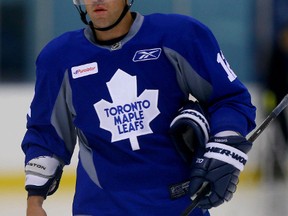 Stephane Robidas during Leafs training camp at the Mastercard Centre in Toronto on Friday, Sept. 19, 2014. (DAVE ABEL/Toronto Sun)