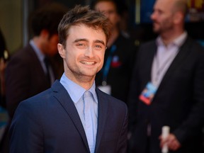 Daniel Radcliffe at the press night for 'What If' in London, England on August 12, 2014. (WENN.com)