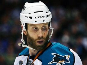 San Jose Sharks centre Joe Thornton took exception to comments made by general manager Doug Wilson in the offseason. (Reuters)
