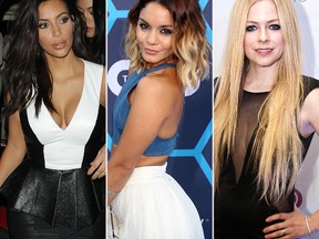 Kim Kardashian, Vanessa Hudgens and Avril Lavigne(WENN.COM)