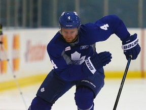Maple Leafs coach Randy Carlyle says defenceman Cody Franson has to be better than he was last season. (Dave Abel/Toronto Sun)