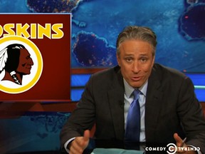 A Washington Redskins fan called the police after being recorded for a Daily Show segment. (Comedy Central)