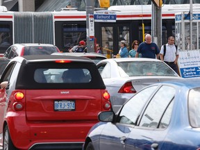 The recent photograph shows congestion in the Bathurst St.-St. Clair Ave. area. (CRAIG ROBERTON, Toronto Sun)
