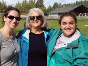 Kenora Midwives Kelly Graff, Wendy Peterson and Bekkie Vineberg at their annual clients picnic on Saturday, Sept. 20.