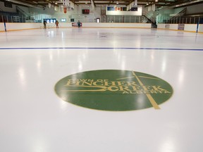The ice at the MCC Arena in Pincher Creek. If Pincher Creek is voted through to the top-10 communities in the Kraft Hockeyville competition the community will receive at least $25,000 in arena upgrades with the chance of being awarded $100,000 and hosting a NHL preseason game. John Stoesser photo/QMI Agency.